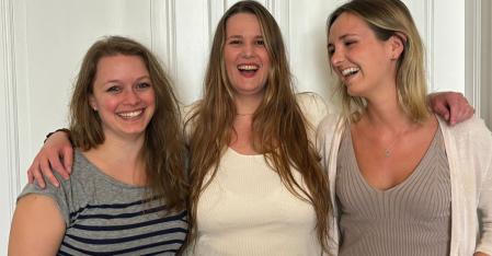Tres empleadas del equipo Au pair de Francia