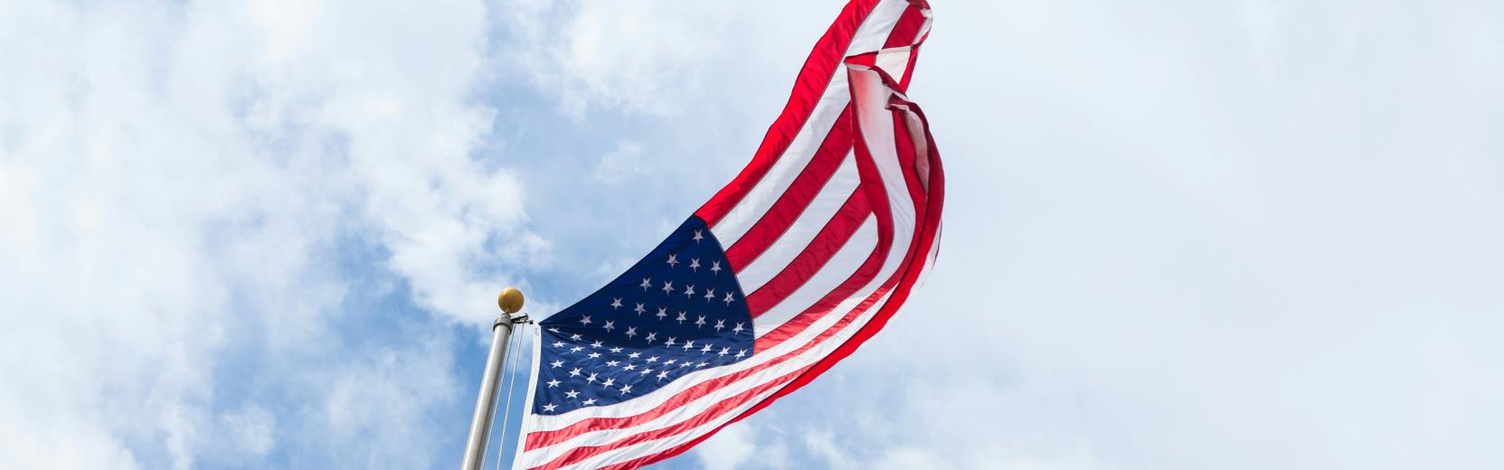 Vivir el sueño americano bandera estadounidense