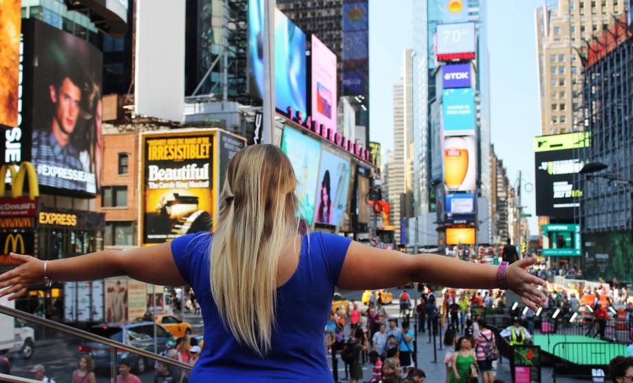 Llegada como au pair a Nueva York Times Square Au Pair