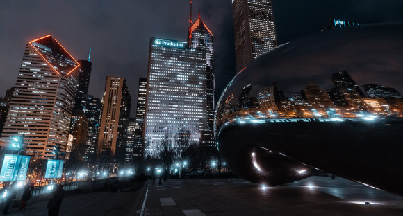 Vista del horizonte de Chicago
